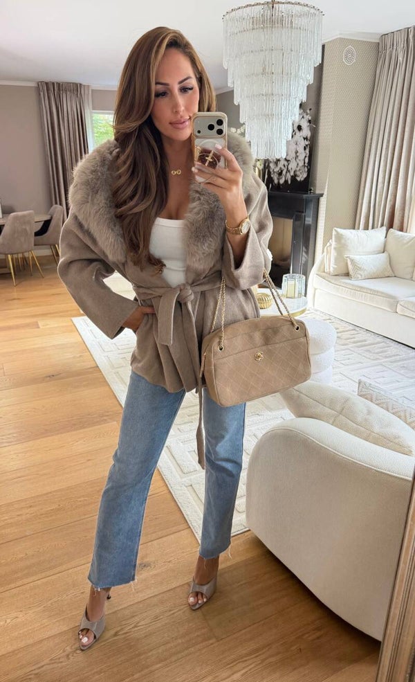 Taupe Fur short