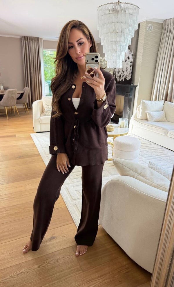 Brown 2piece Gold
