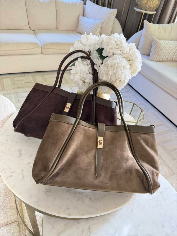H Bag Large Suede