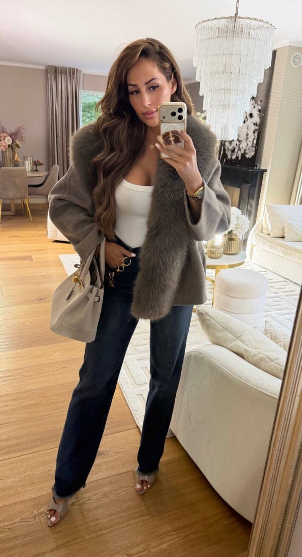 Luxury Glam Coat Taupe