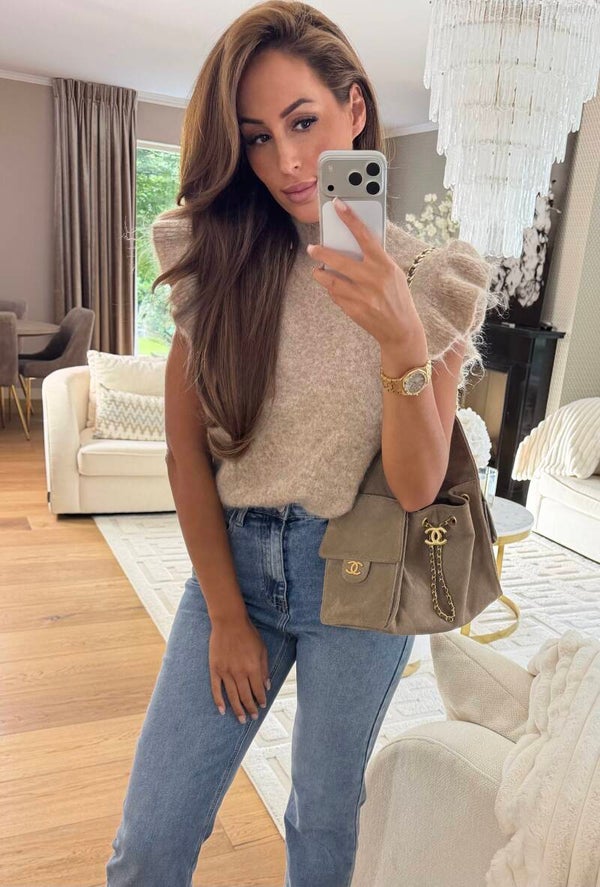 Taupe rousel Top