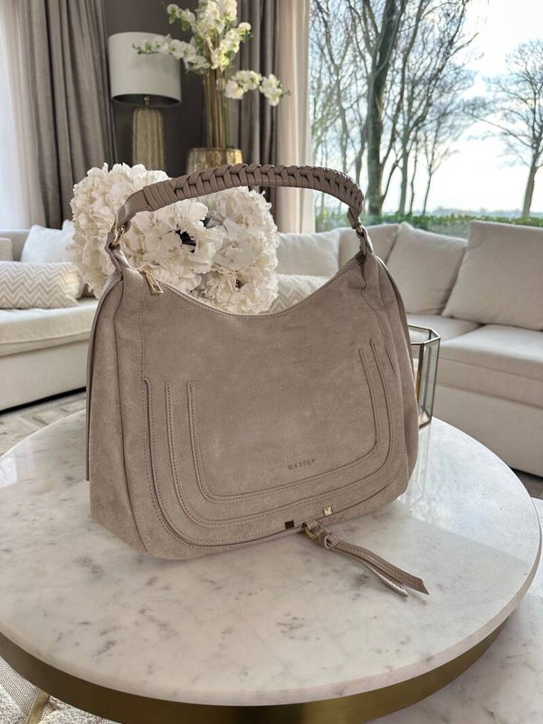 Taupe Sued Bag