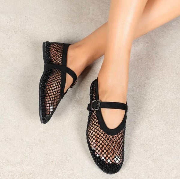Mary Jane Flats Black