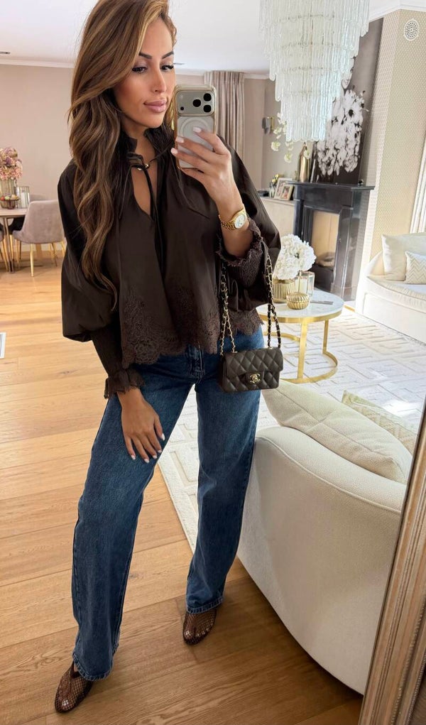 Blouse Lace smoked