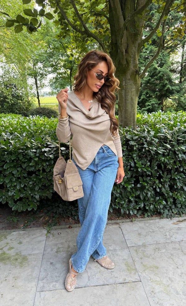 Taupe Wave Top