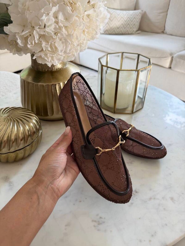 Brown Sparkle Flats
