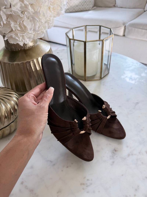Suede Brown Heel