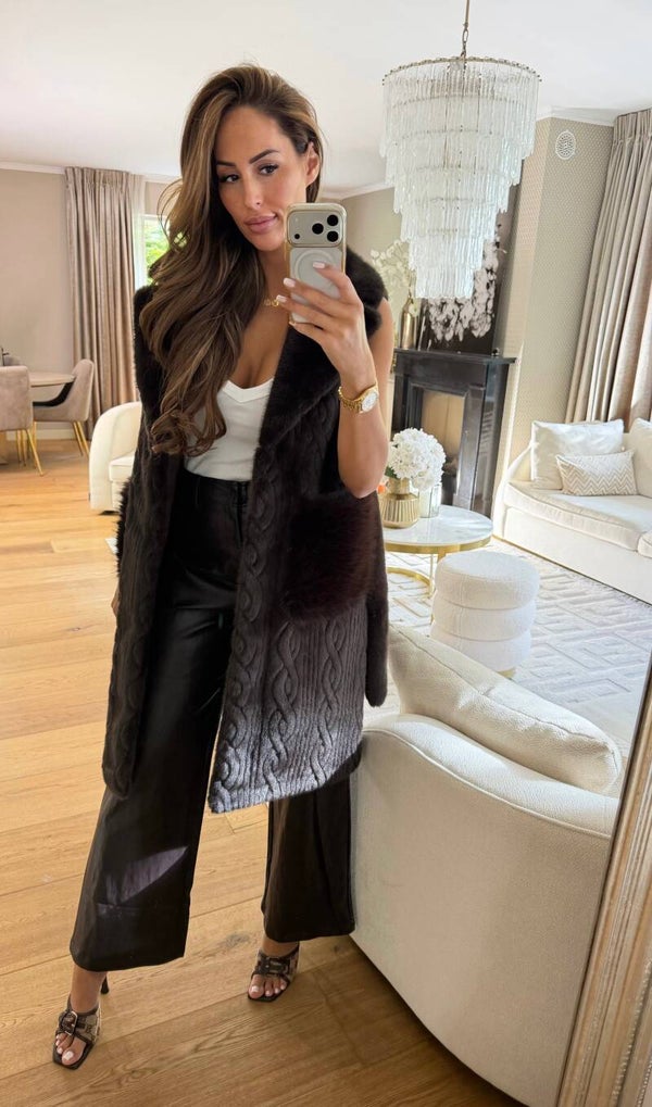 Gillet Fur Dio Brown