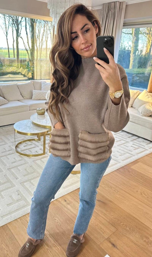 Teddy top Taupe