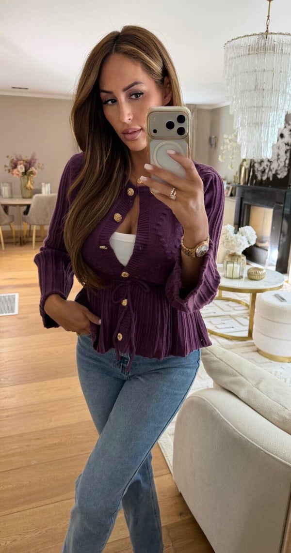 Burgundy Peplum Vest
