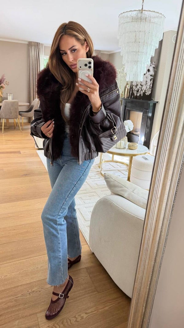 Furry Burgundy Coat