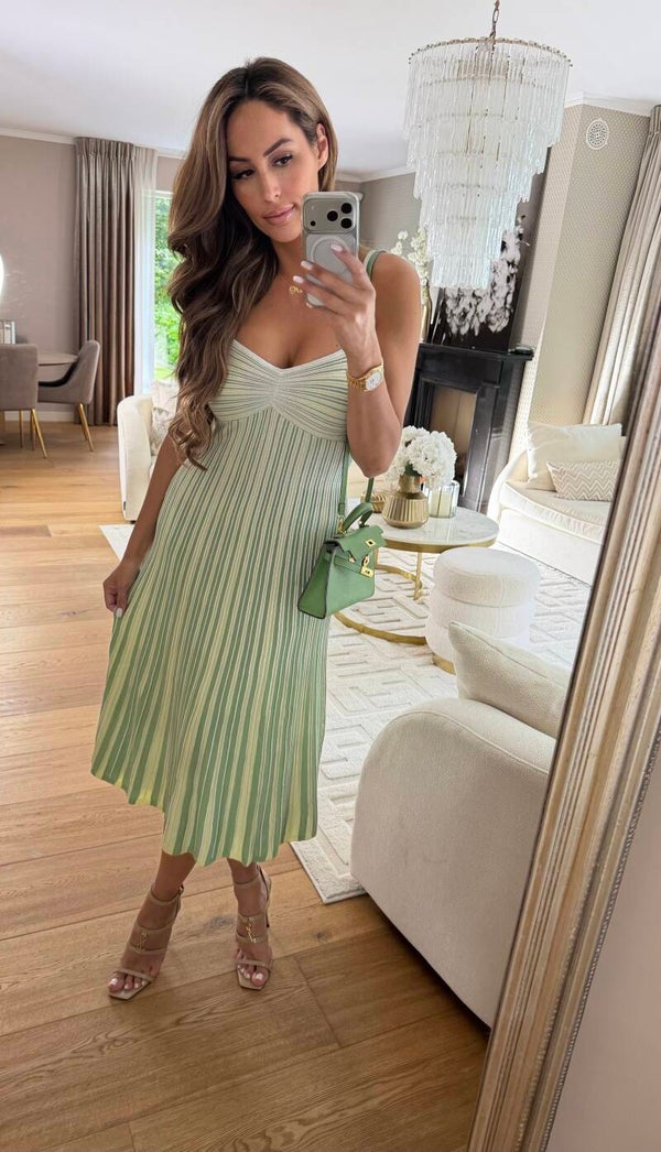 Green glits Dress