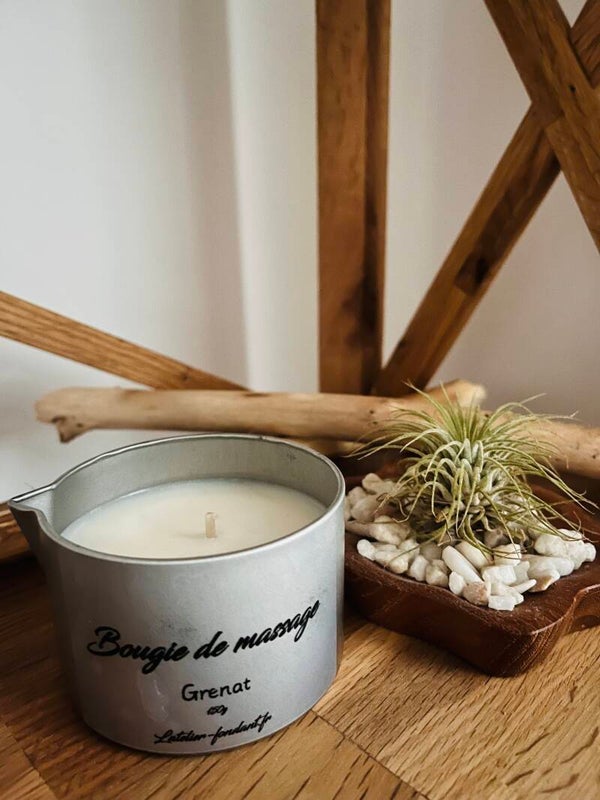 Bougie de massage grenat