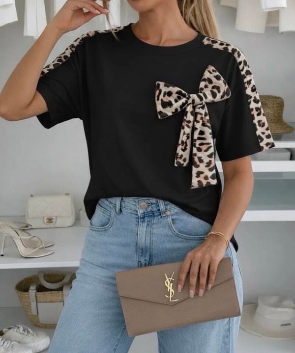 Strik t shirt zwart