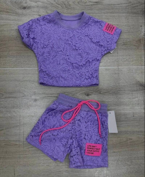 Kanten label set lila