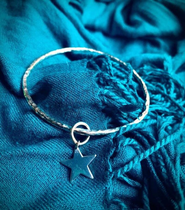 Hammered Star Bangle