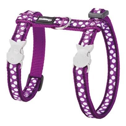 Harnais et laisse red dingo à pois