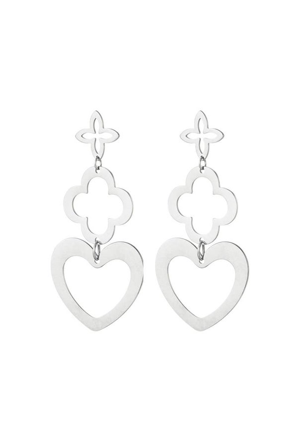 Oorbellen "Klaver hart"
