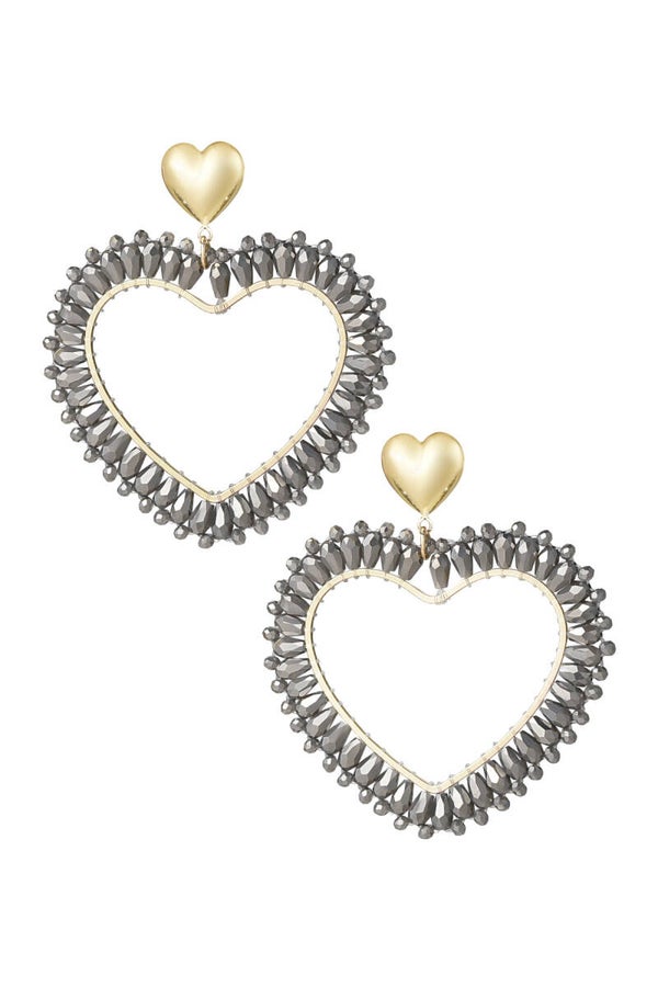 Oorbellen "Big dubble heart"