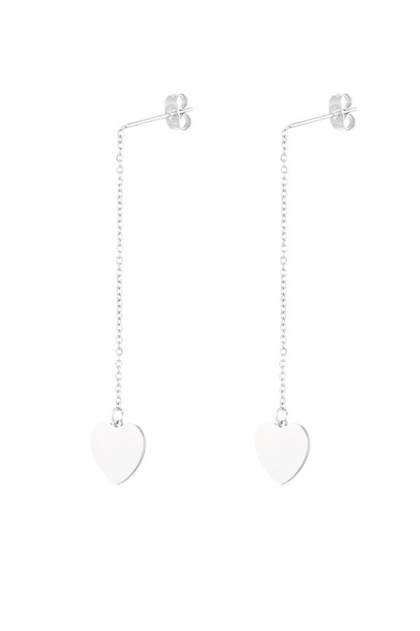 Oorbellen "Ketting met hart"