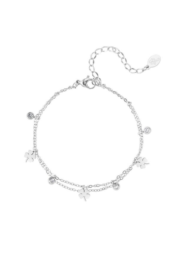 Armband "Klavertjes diamant"