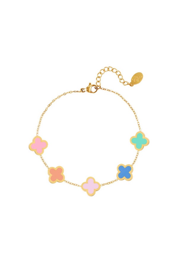 Armband “Multicolor klavers”