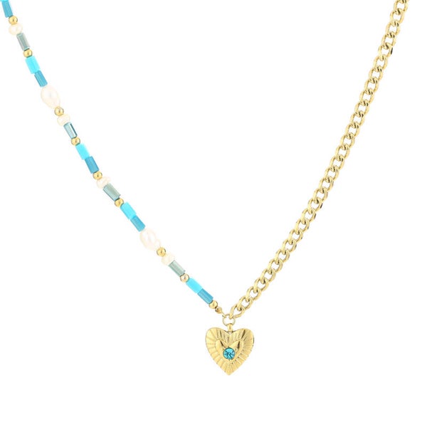 Ketting "Half kralen"