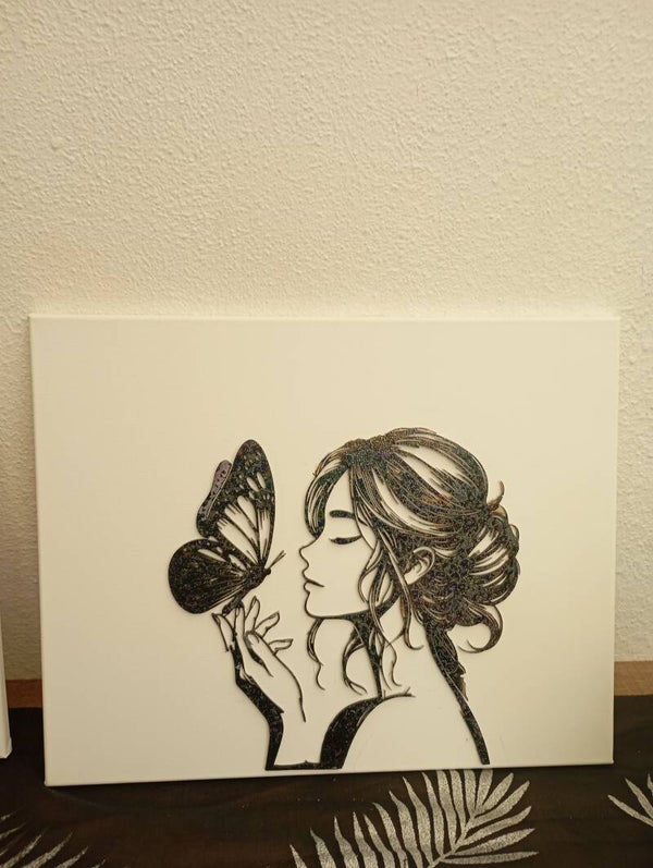 Tableau femme papillon