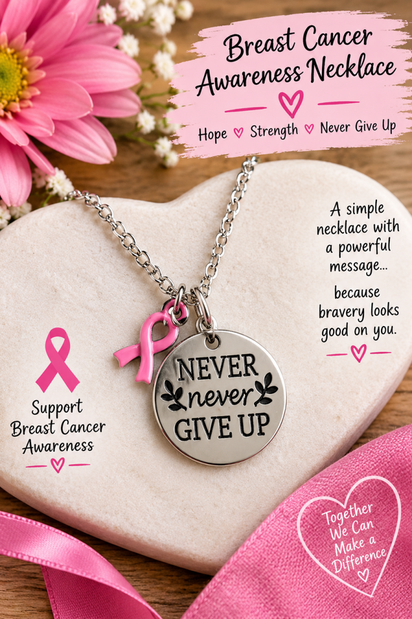Breast Cancer Awareness Necklace