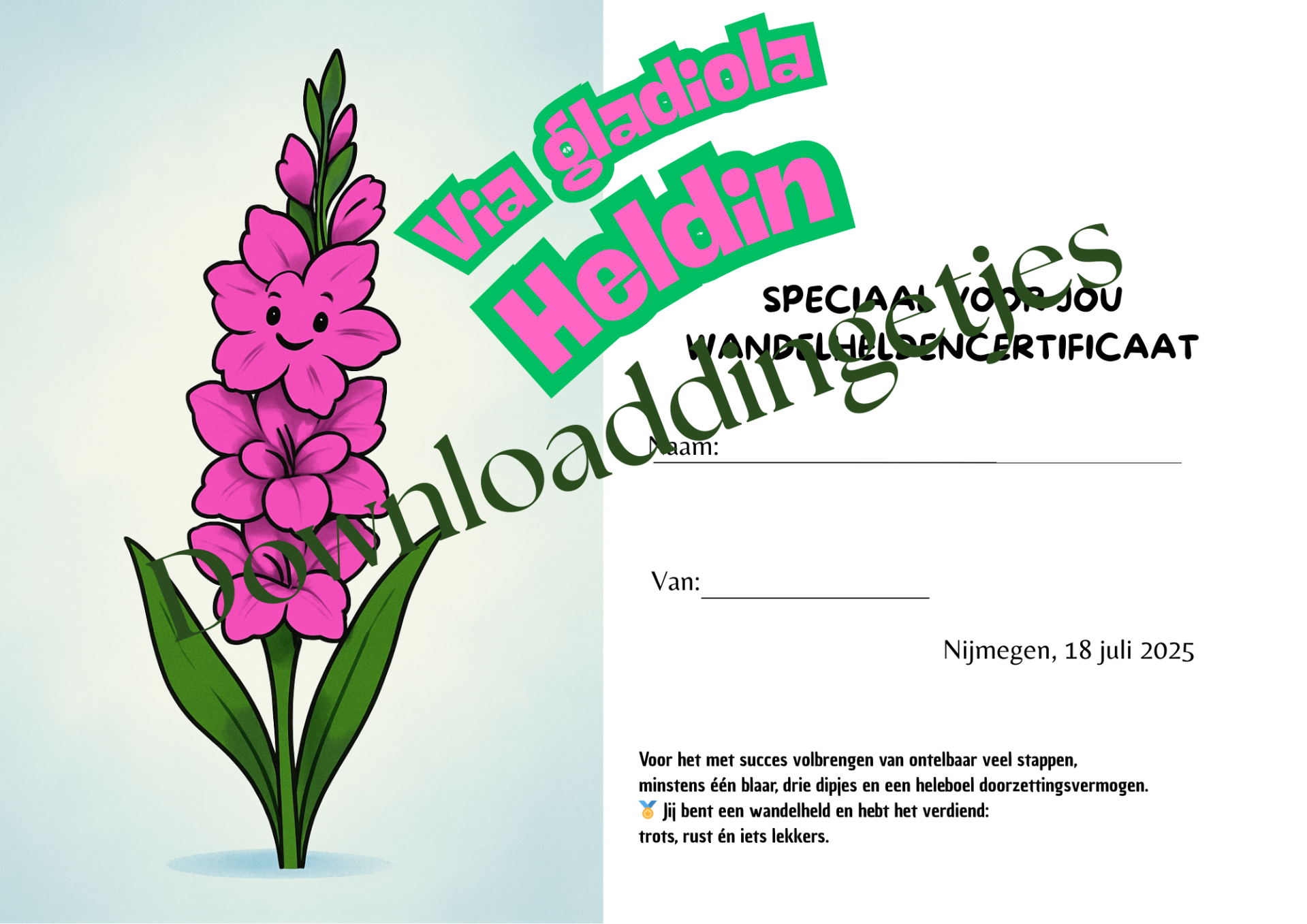 Vierdaagse Certificaten, om trots op te zijn