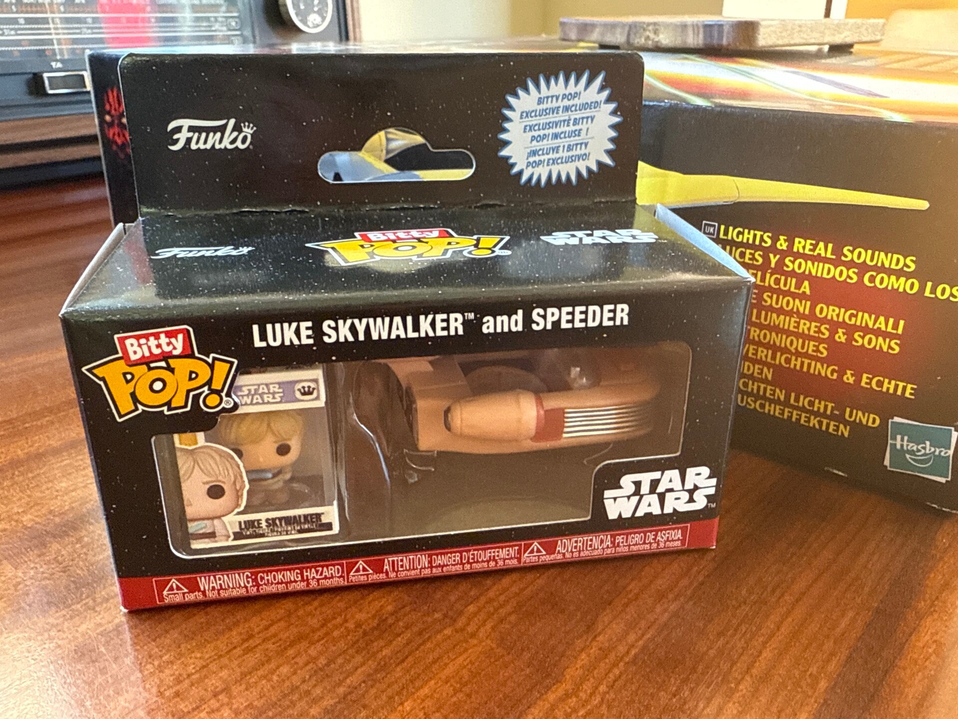 Luke Skywalker and speeder
