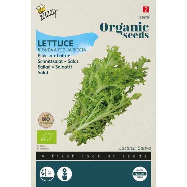 Buzzy® Organic Pluksla ‘Bionda a foglia riccia’ – Lactuca sativa – Productcode 92678