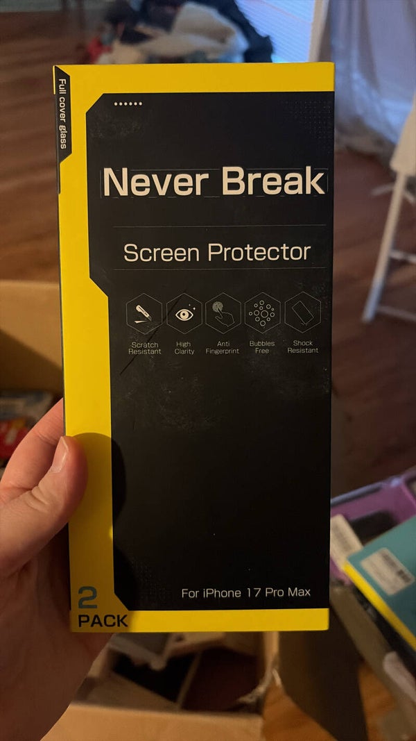 Never Break IPhone17 ProMax Screen Protector