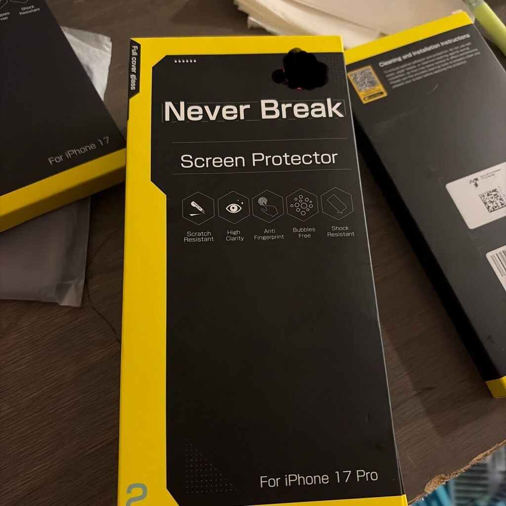 Never Break Iphone17 Pro Screen Protectors