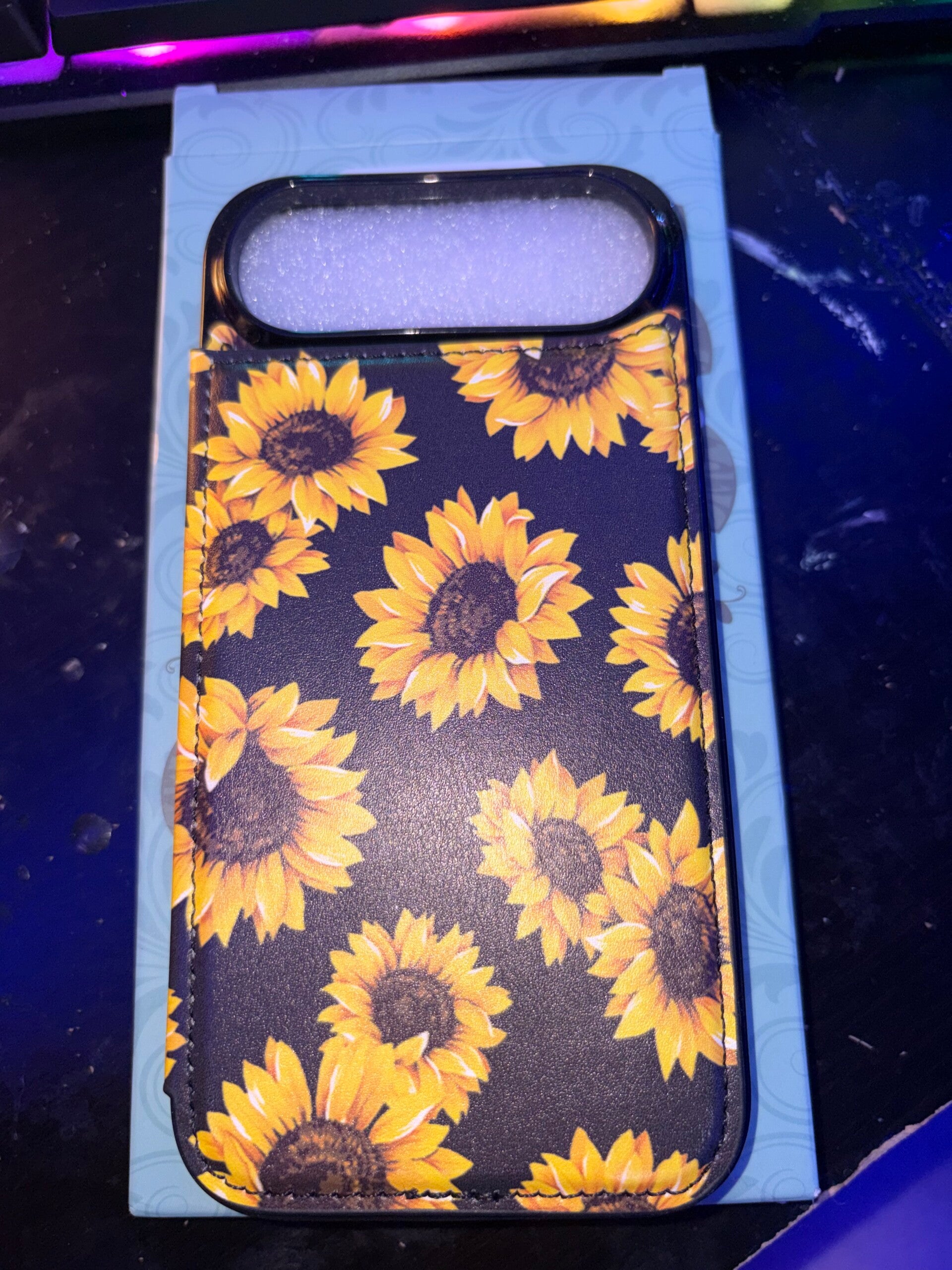 sunflower wallet case