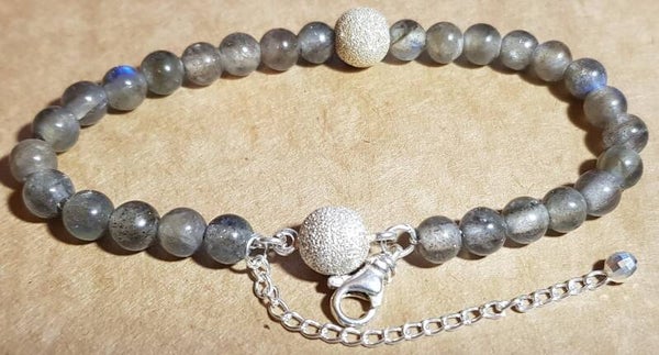 BRACELET Argent labradorite diamant