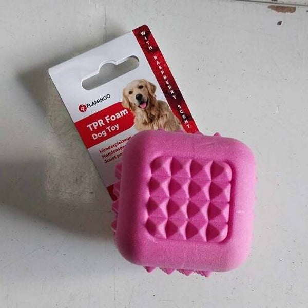 Flamingo TPR Foam Dog Toy (with raspberry scent)