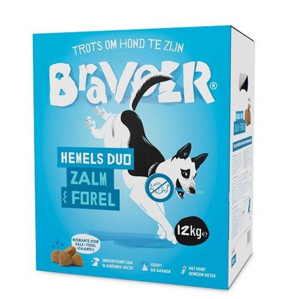 Bravoer Hemels Duo Zalm & Forel 12 kg (WORDT NIET VERZONDEN)