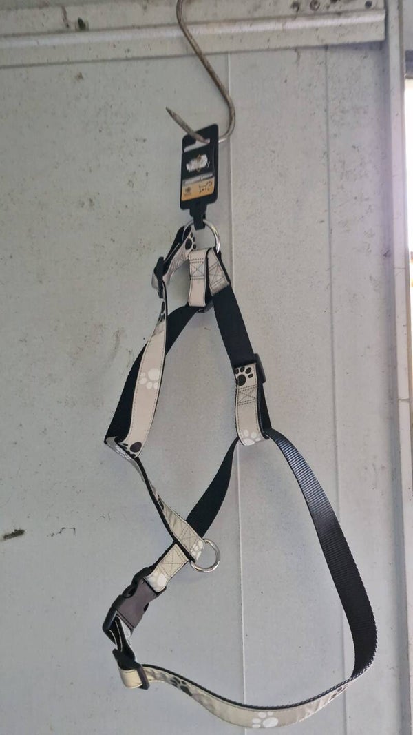 Duvo+ Seecurity harnas, zwart/grijs met pootjes