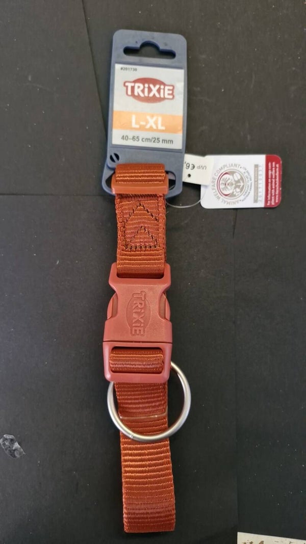 Trixie halsband premium, singelband roestbruin