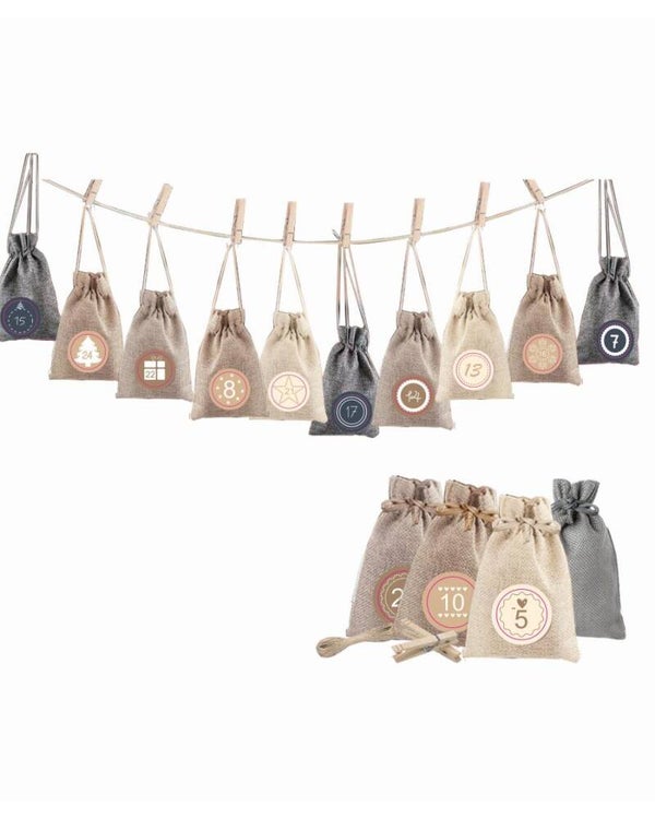 Adventskalender beige