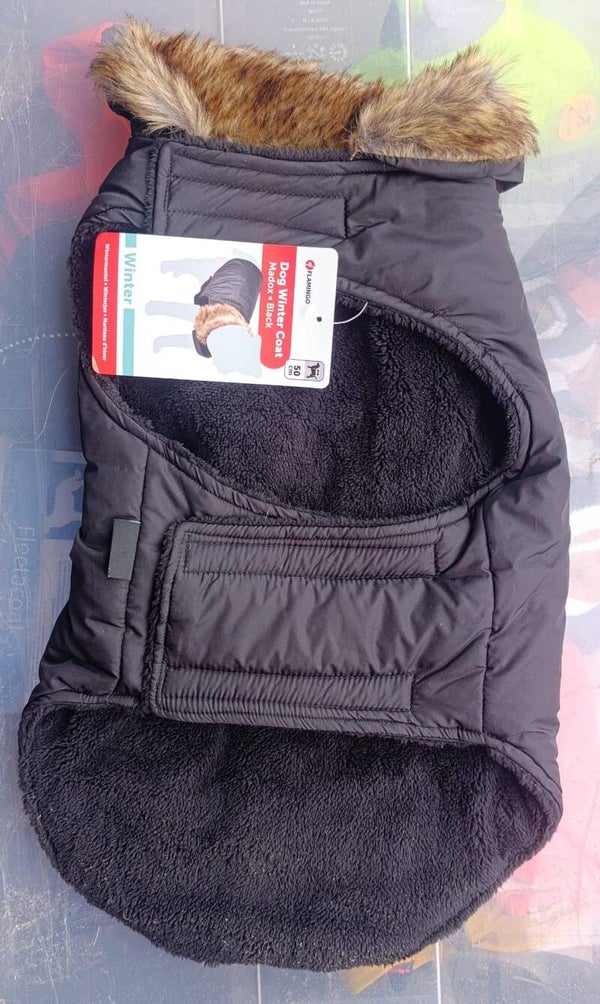 Flamingo Madox winterjas zwart 50 cm
