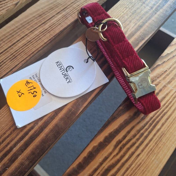 Kentucky halsband Corduroy XS rood