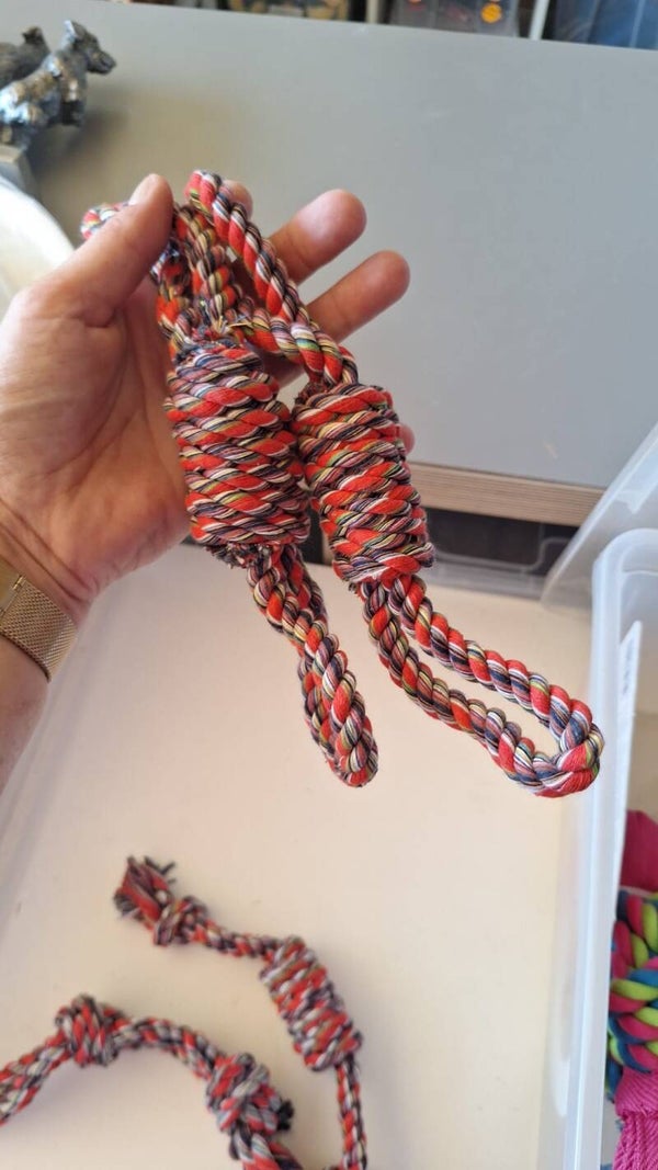 Touwspeeltje rood