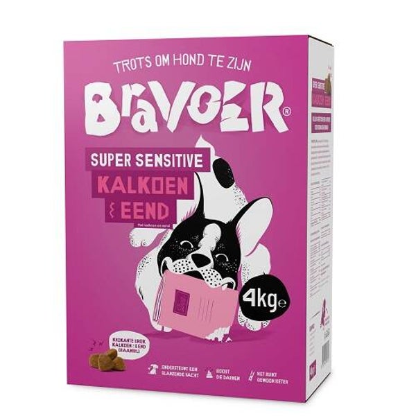 Bravoer Super Sensitive Kalkoen & Eend 4 kg (WORDT NIET VERZONDEN)