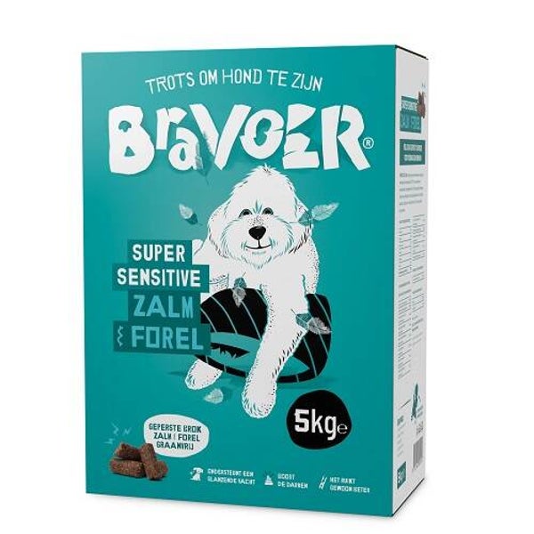 Bravoer Super Sensitive Zalm & Forel 5 kg (WORDT NIET VERZONDEN)