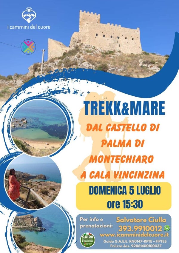 Trekk&Mare Dal Castello di Palma di Montechiaro a Cala Vincinzina