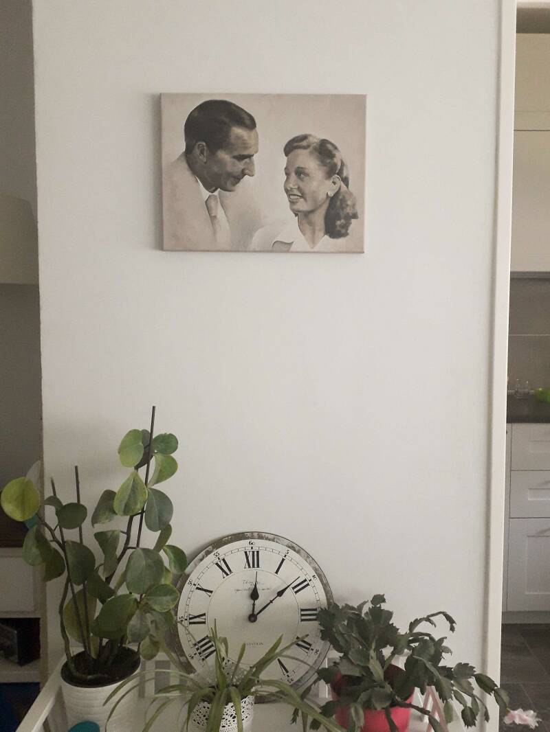 vintage portret in interieur
