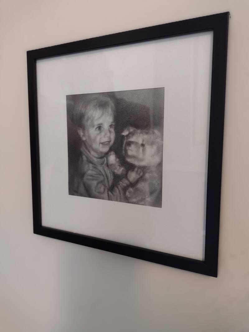 Teddy van weleer - 11,5 x 11,5 cm - potlood op papier