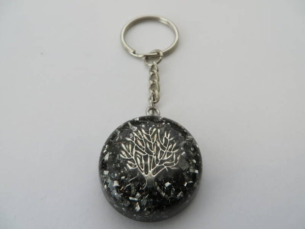 Sleutelhanger Orgonite Levensboom, Shungite Aluminium